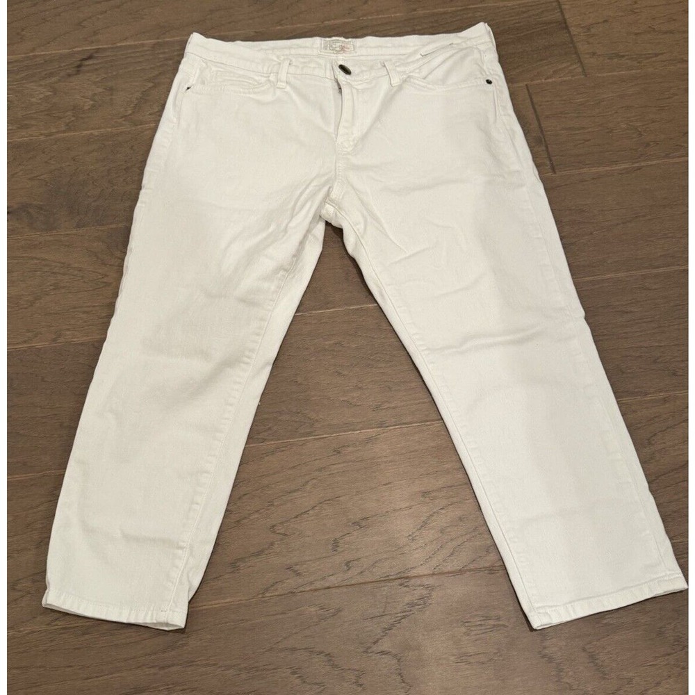 Current/Elliott Womens Capri Jeans The Skinny Boy White Distressed USA 30